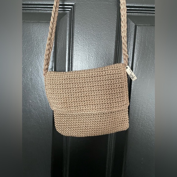 OG The Sak crossbody tan knit handbag - Picture 2 of 5